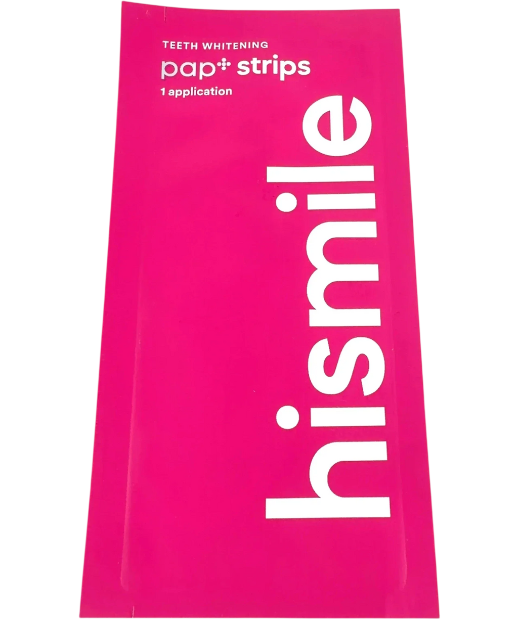 Hismile PAP+ Teeth Whitening Strips Single Sachet 1 Application, size X1 — front