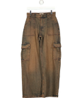 cotton on Brown Relaxed Cargo Jeans, size W26 — front