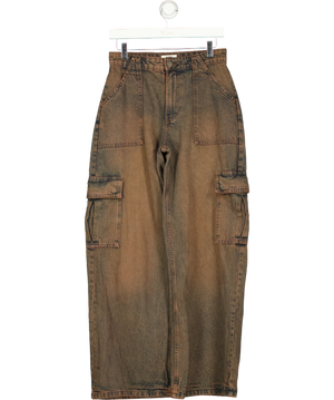 Cotton On Relaxed  Crop Cargo Jeans Brown Black W26