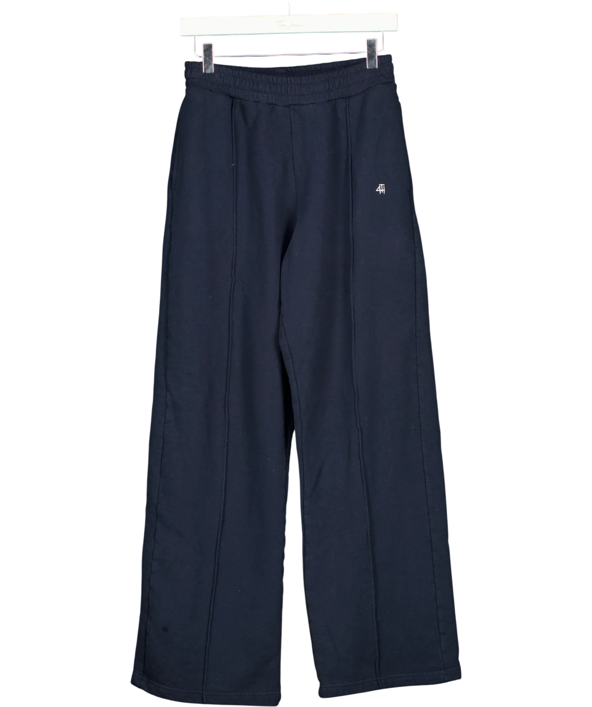 4th + Reckless Blue Wide-Leg Embroidered Logo Joggers Navy blue, size UK S — front