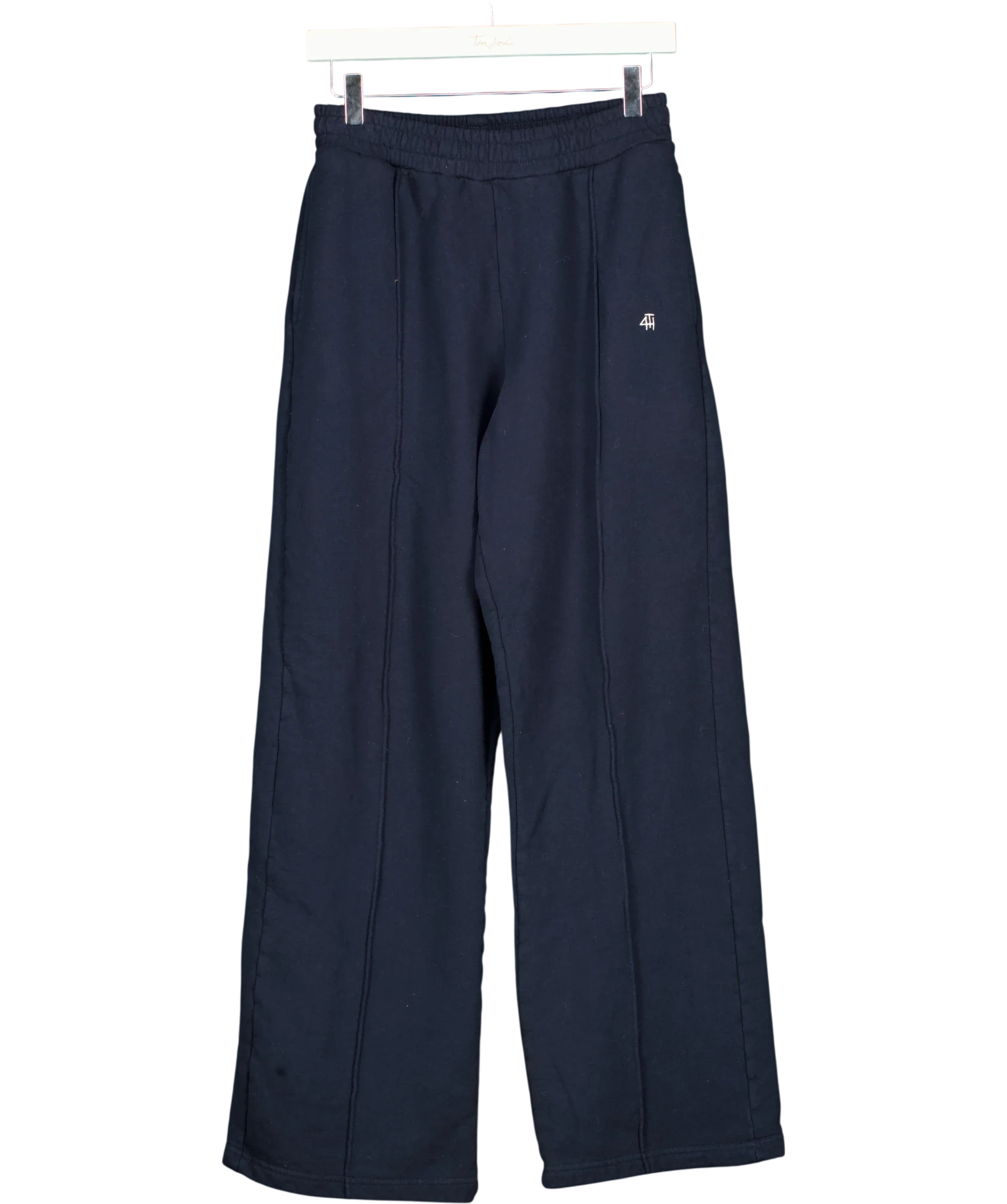 4th + Reckless Blue Wide-Leg Embroidered Logo Joggers Navy blue, size UK S — front
