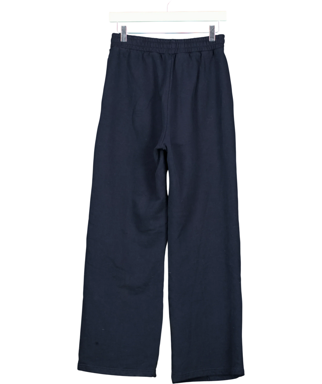 4th + Reckless Blue Wide-Leg Embroidered Logo Joggers Navy blue, size UK S — back