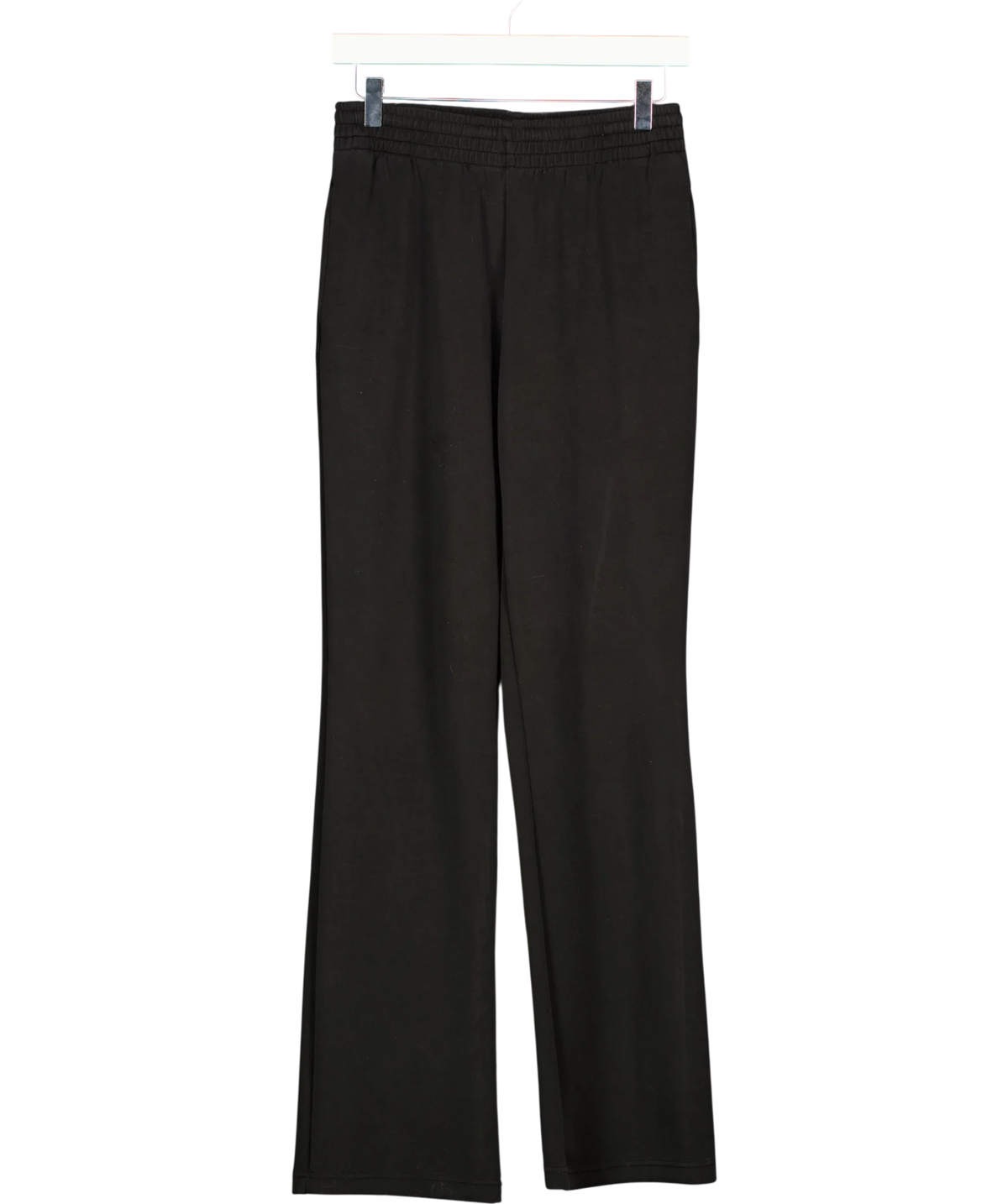 Stradivarius Black Black Elasticated Waist Wide Leg Trousers, size UK S — front
