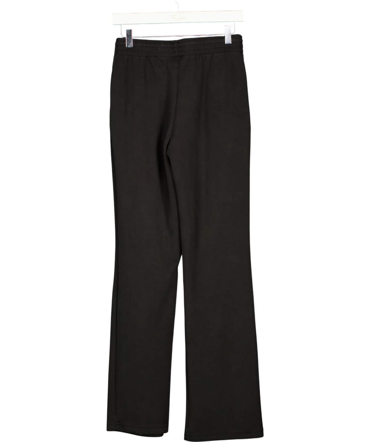 Stradivarius Black Black Elasticated Waist Wide Leg Trousers, size UK S — back