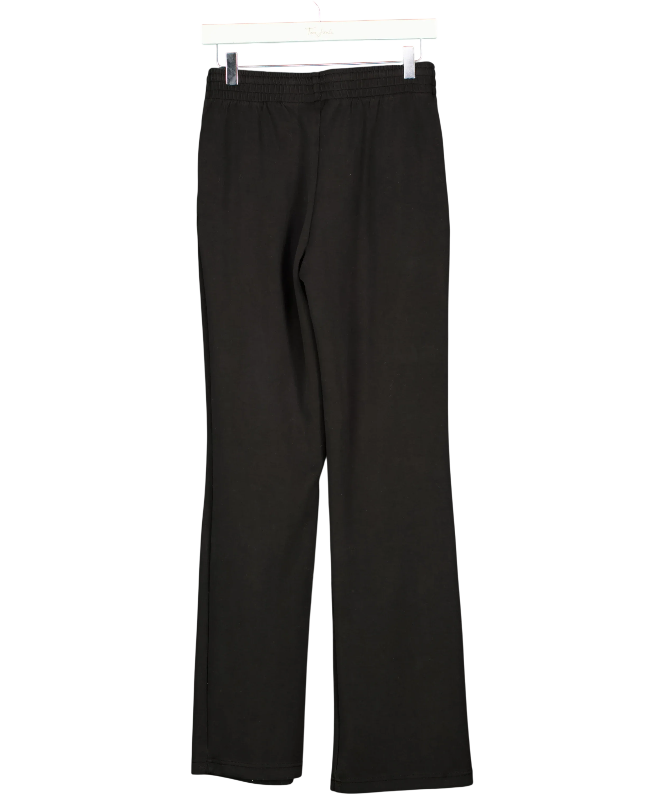 Stradivarius Black Black Elasticated Waist Wide Leg Trousers, size UK S — back