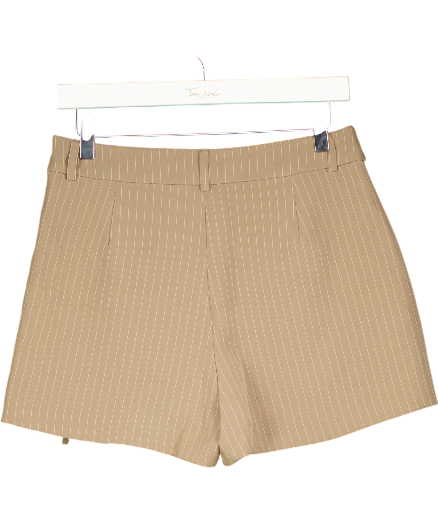 Only Beige Tailoring Pleated Pinstripe Mini Skort Beige 38, size UK 10 — back