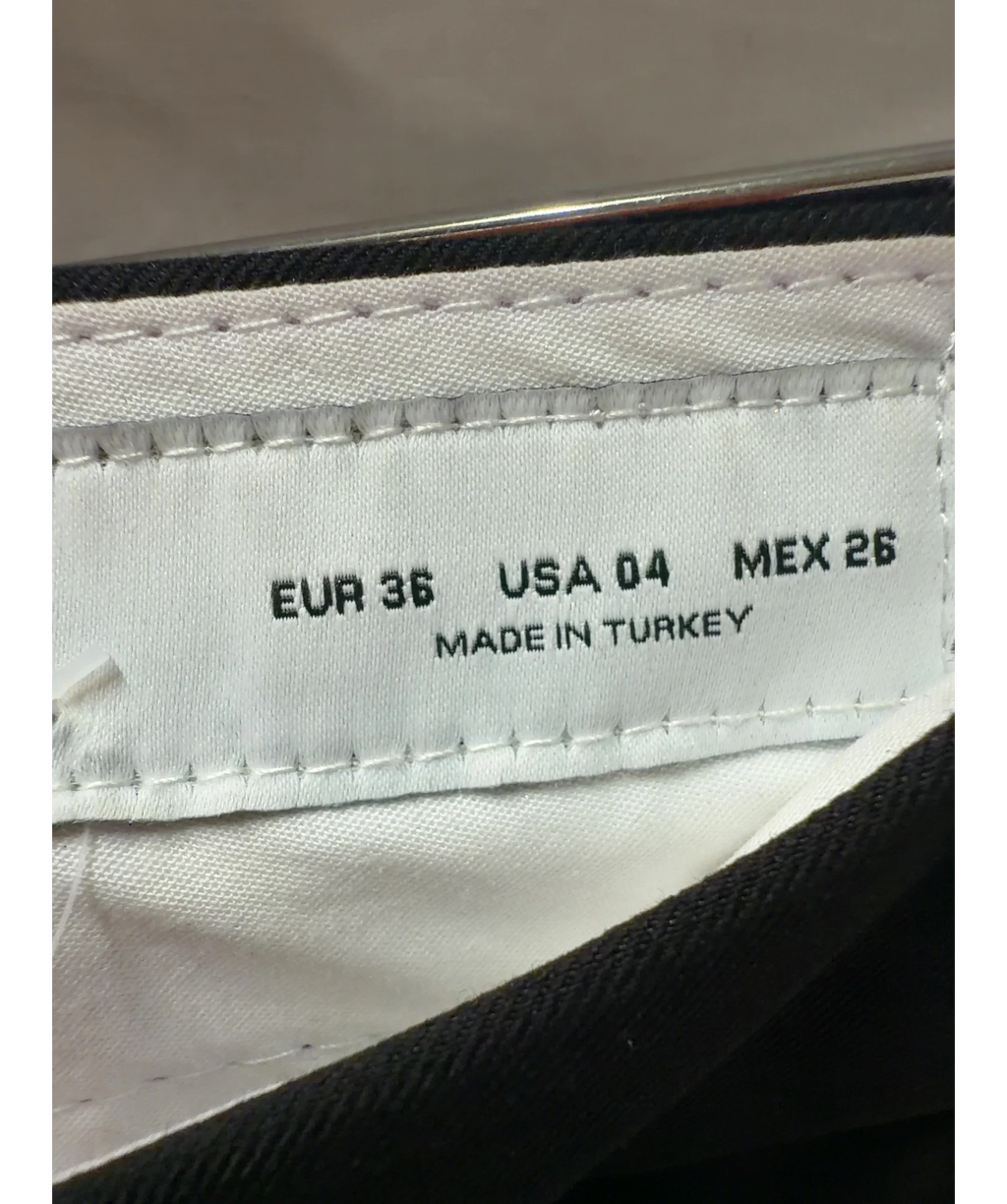 Bershka Black Tailored Fit Crossover Waist Trousers Black 36, size UK 8 — care label