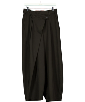 Bershka Tailored Fit Crossover Waist Trousers Black 36 UK 8