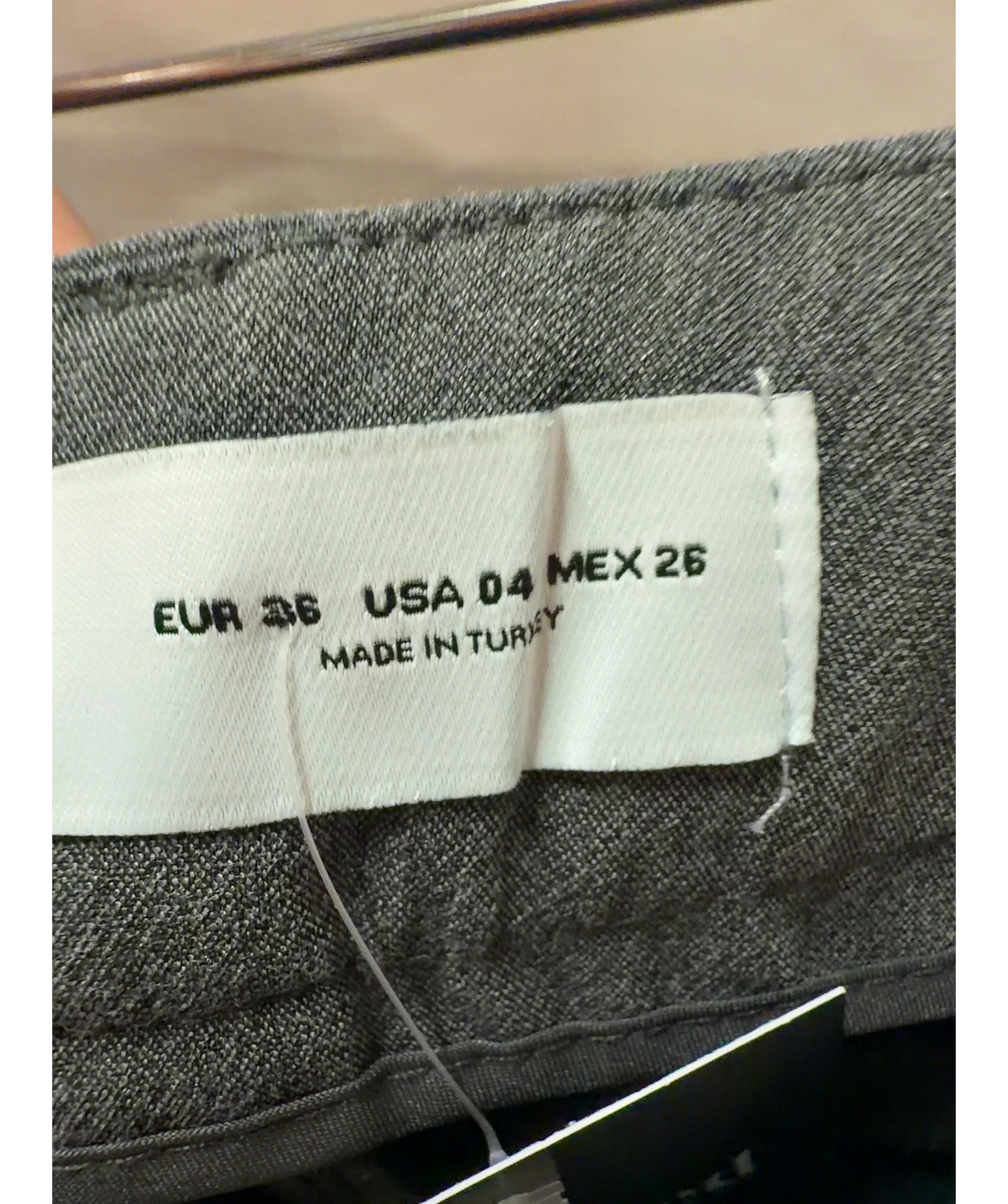 Bershka Grey Belt Loops Welt Pockets Trousers UK 8 — Size