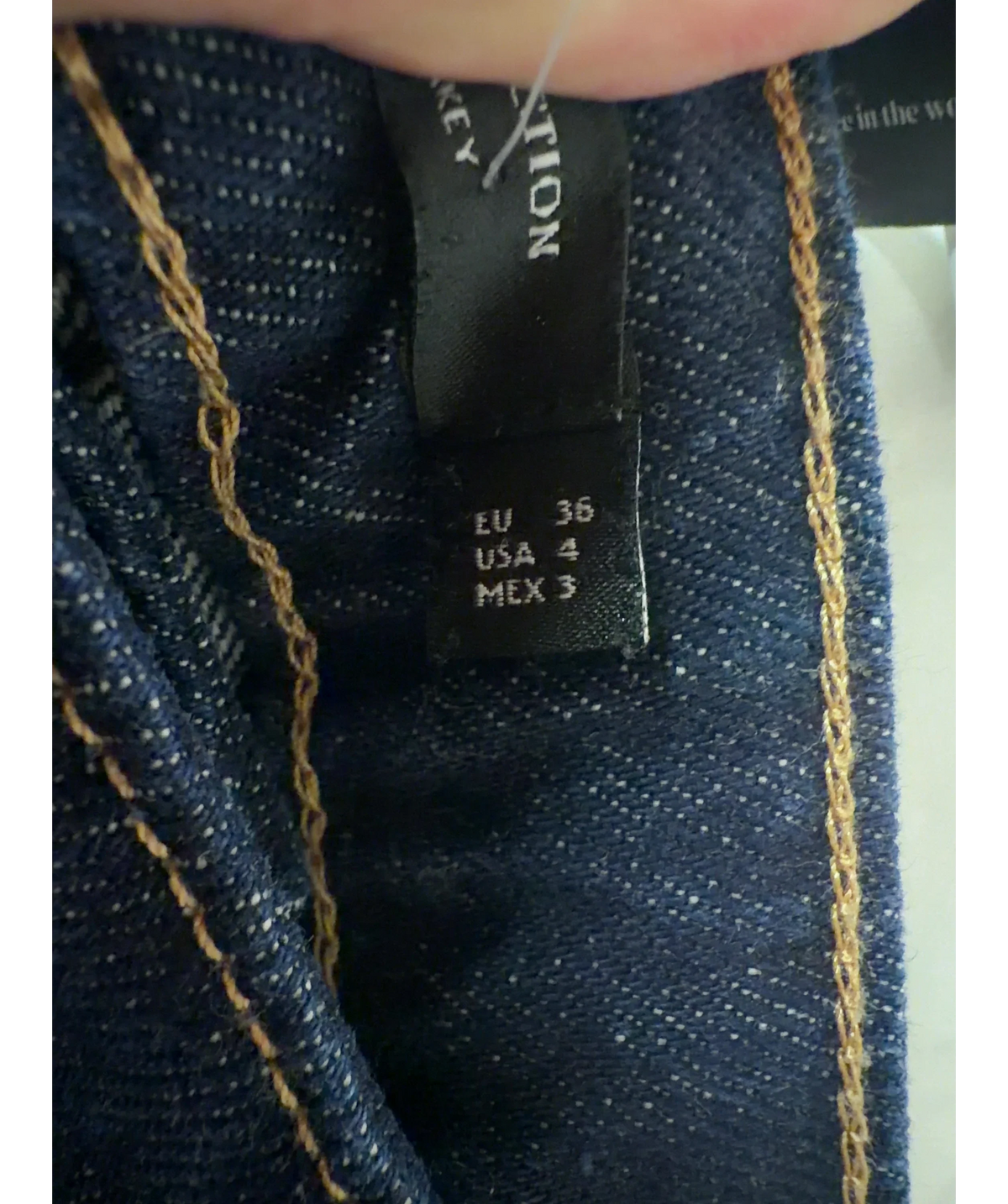 MANGO Blue Dark Wash Pleated Wide Leg Jeans UK 8 — Size
