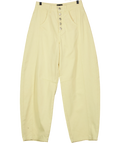ASOS Yellow Design Pastel Yellow Barrel Leg Button Fly Jeans, size UK 8 — front