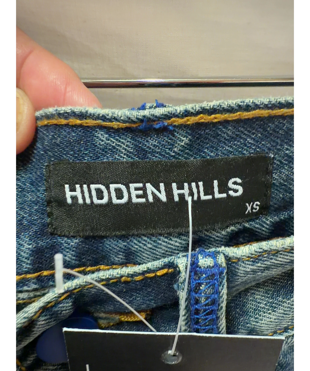 Hidden Hills Blue Blue Label Carpenter Double Knee Graphic Jeans Size XS, size UK XS — detail