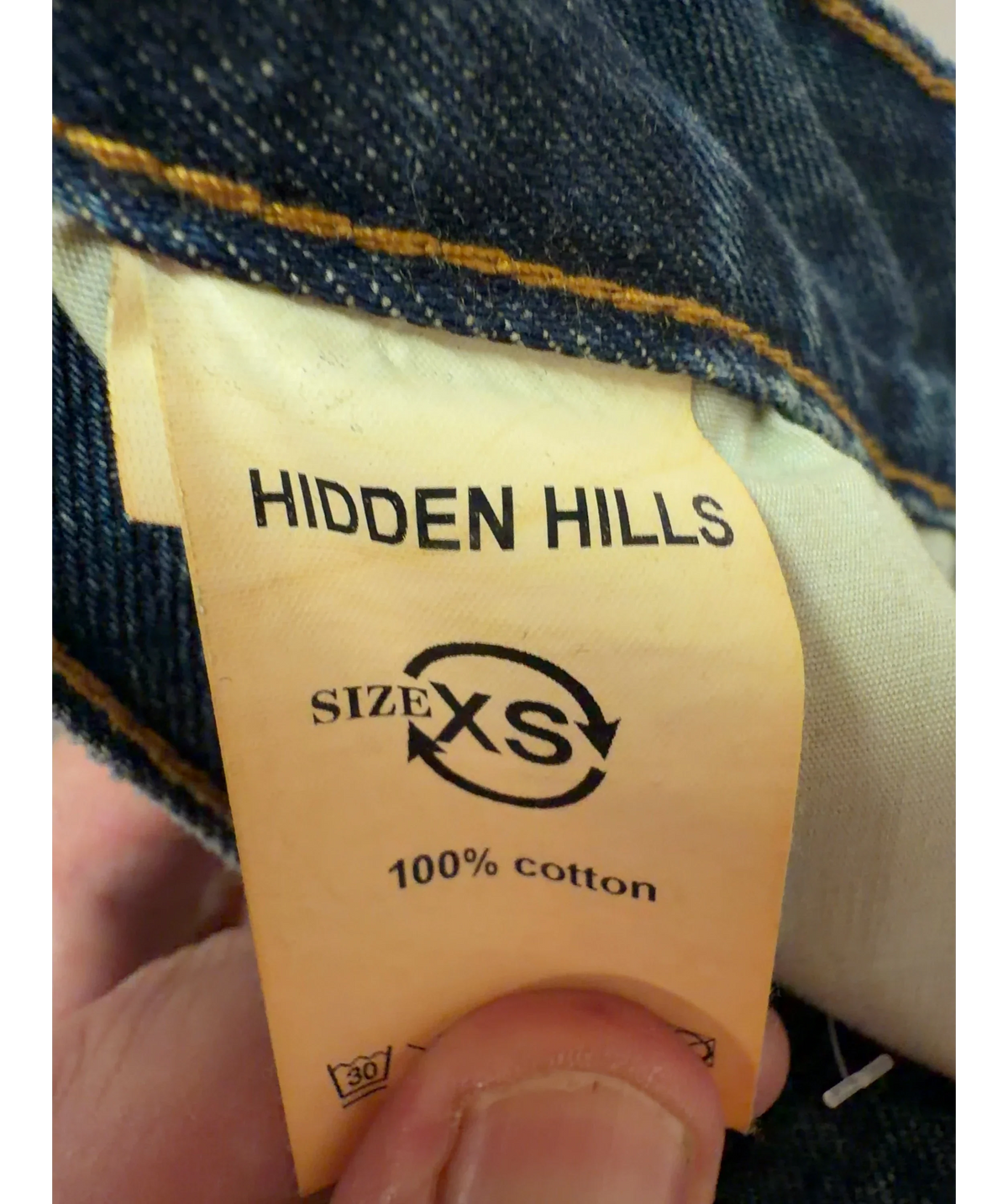 Hidden Hills Blue Label Carpenter Double Knee Graphic Jeans Size Xs UK XS — Materials