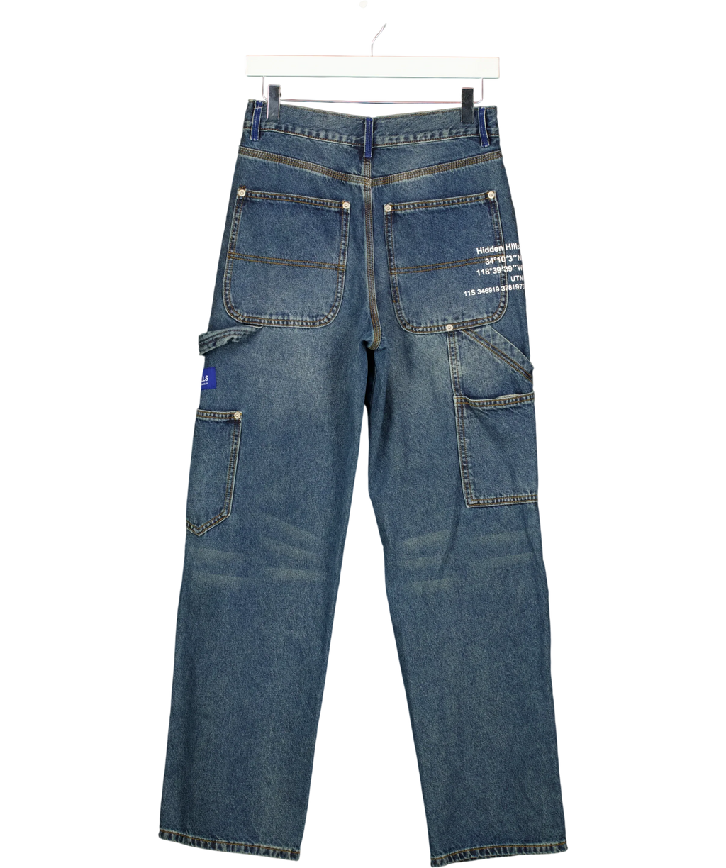 Hidden Hills Blue Blue Label Carpenter Double Knee Graphic Jeans Size XS, size UK XS — back