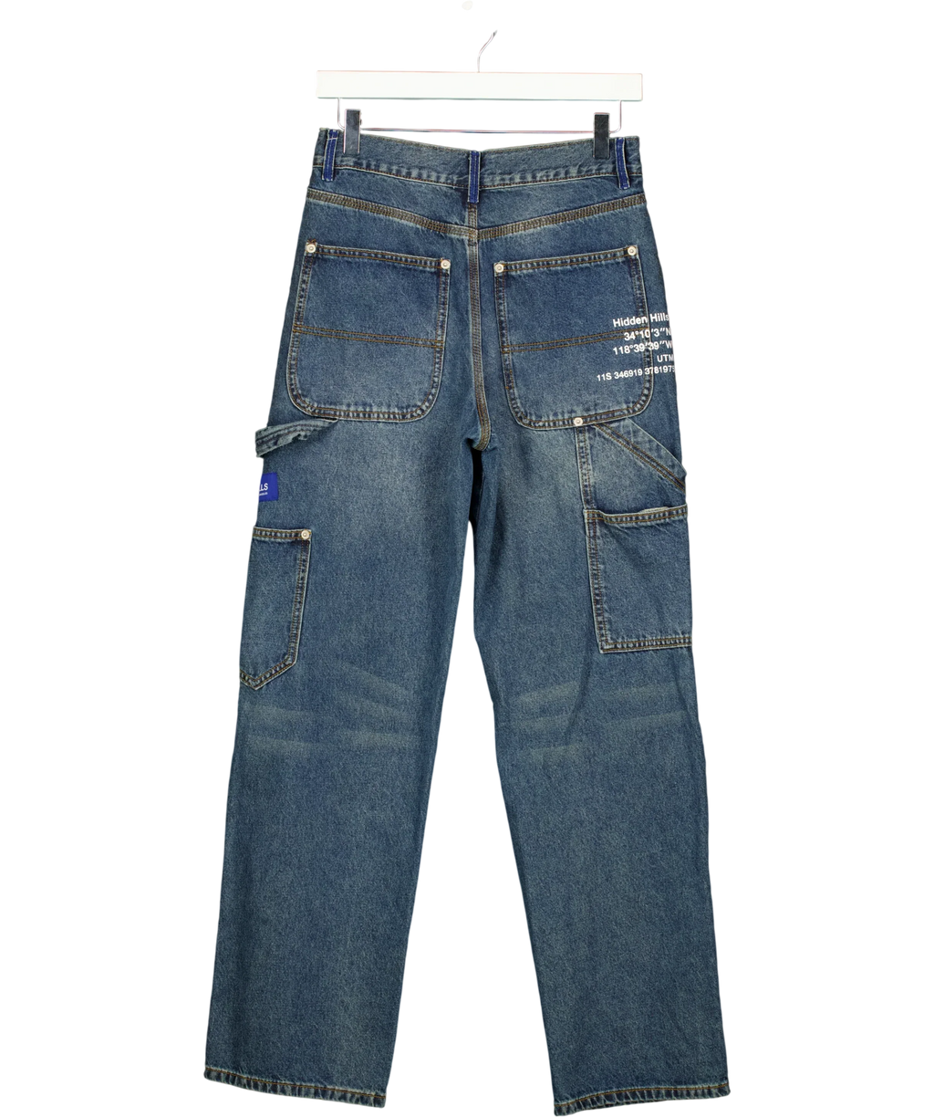Hidden Hills Blue Blue Label Carpenter Double Knee Graphic Jeans Size XS, size UK XS — back