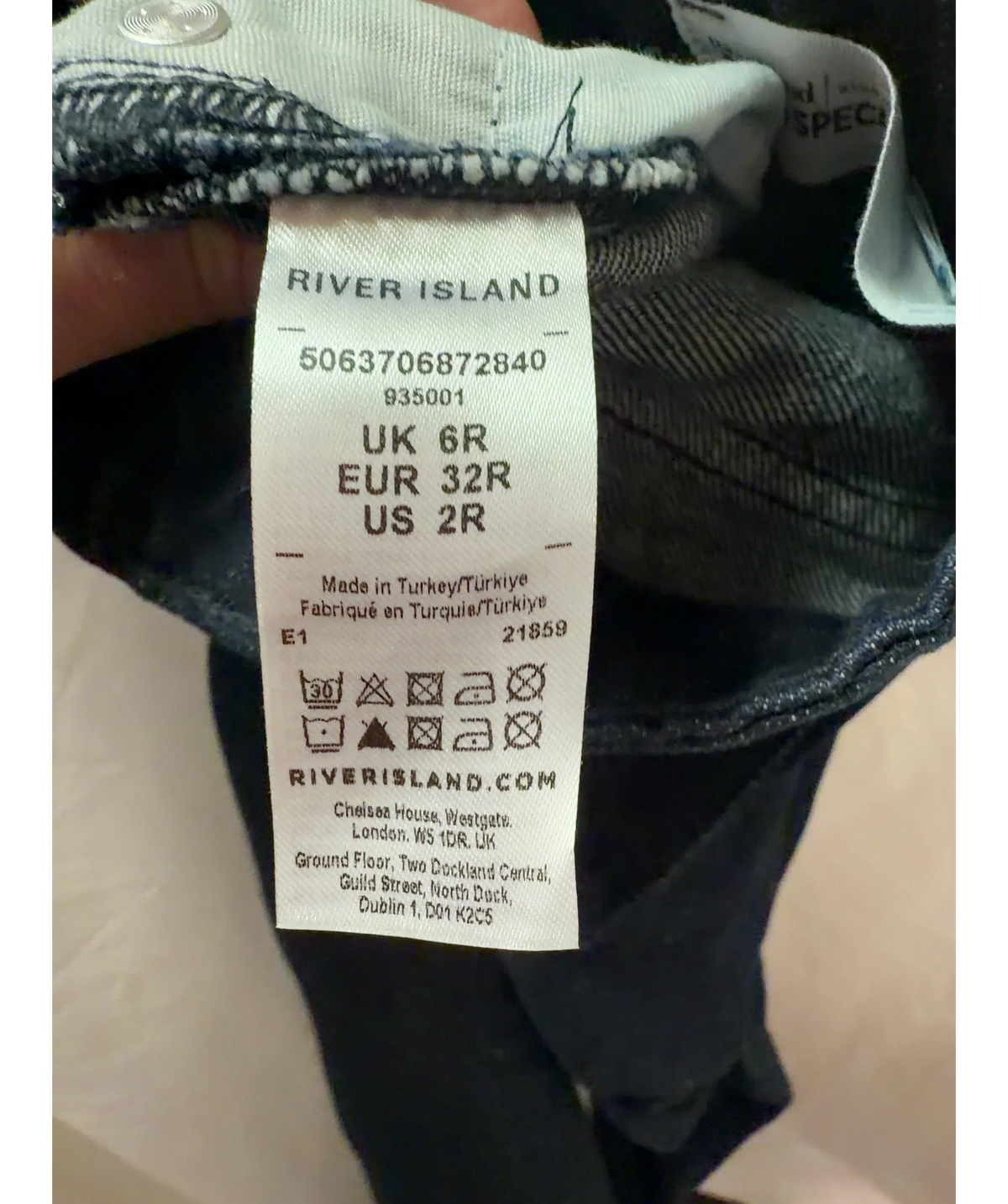 River Island Blue Mid Rise Bootcut Jeans Size 6r UK 6 — Size