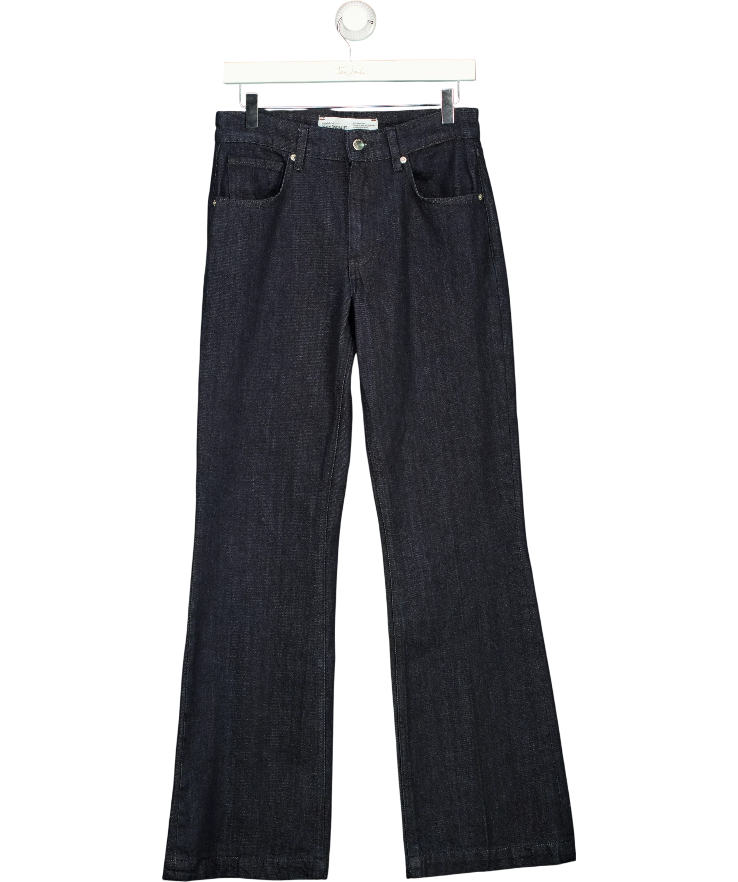 River Island Blue Blue Mid Rise Bootcut Jeans Size 6R, size UK 6 — front