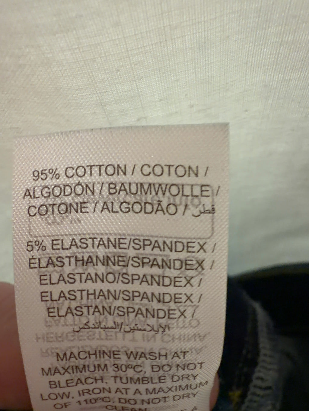 Edikted Blue Alison Dark Wash Low Rise Flared Jeans, size UK S — label