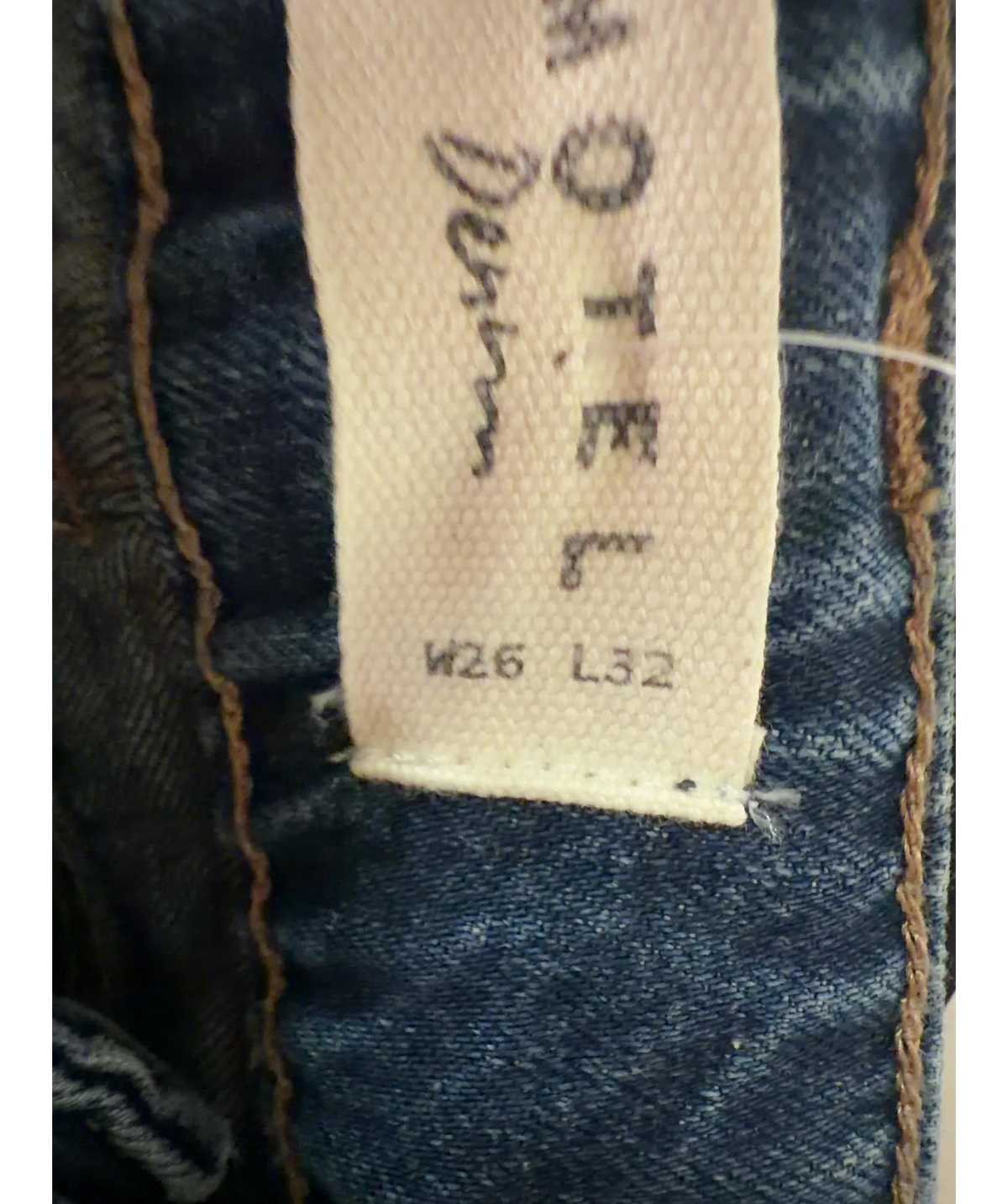 MOTEL S Vintage Mid Blue Pocket Front Wide Leg Jeans W26 L32 UK 8 — Size