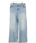 Guess Blue Studded Waist Wide Leg Jeans Blue, size W28 — front