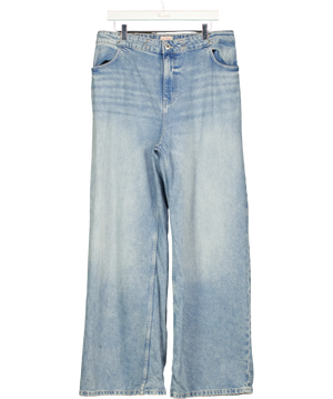 Guess Studded Waist Wide Leg Jeans Blue W28
