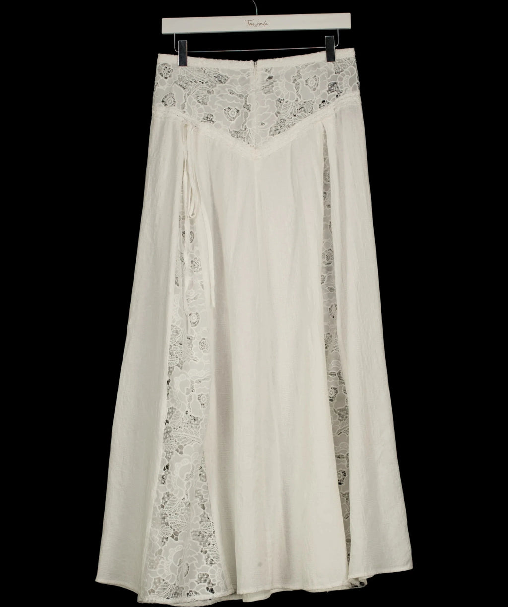 Bydee White Jolie Maxi Skirt in Céleste White, size UK S — label