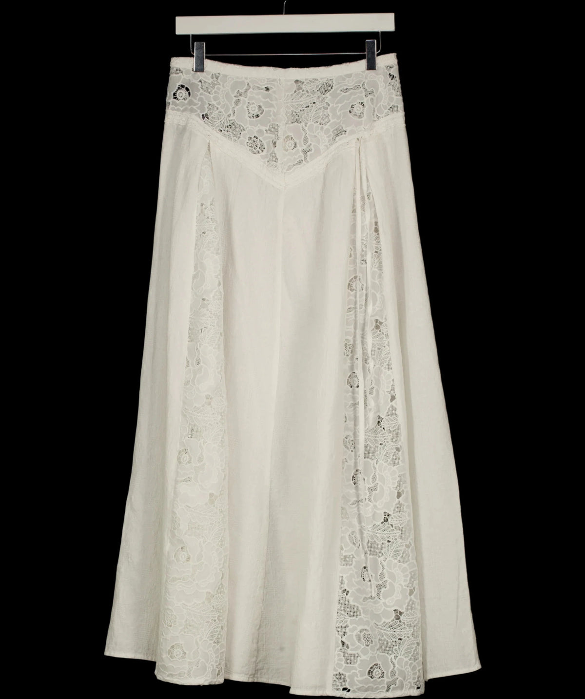 Bydee White Jolie Maxi Skirt in Céleste White, size UK S — care label