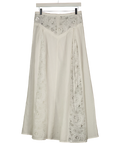 Bydee White Jolie Maxi Skirt in Céleste White, size UK S — front