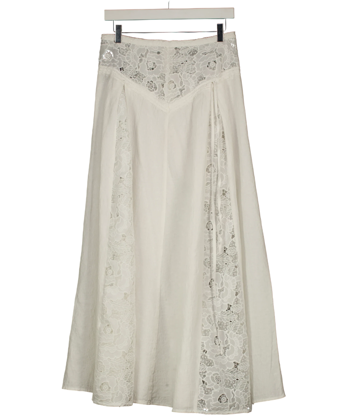 Bydee White Jolie Maxi Skirt in Céleste White, size UK S — front