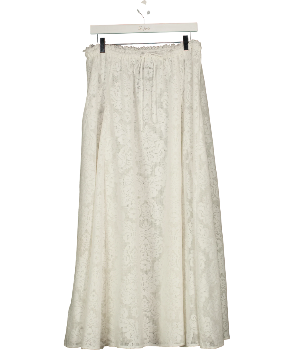 Bydee White Liora Maxi Skirt in Lumiere White, size UK S — front