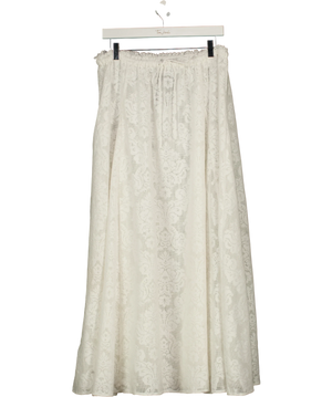 Bydee Liora Maxi Skirt In Lumiere White UK S