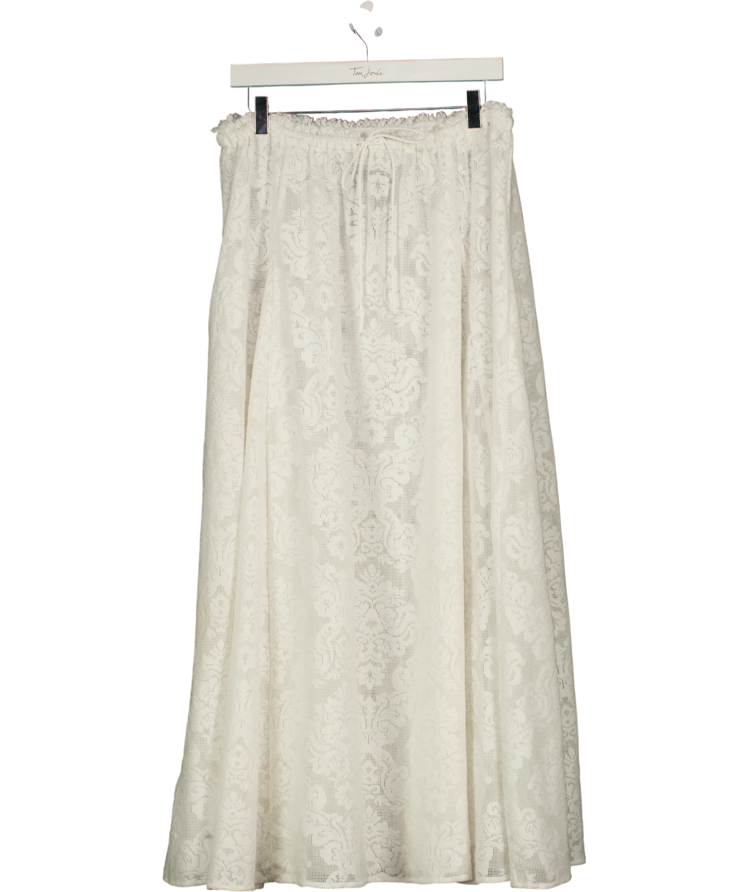 Bydee White Liora Maxi Skirt in Lumiere White, size UK S — front