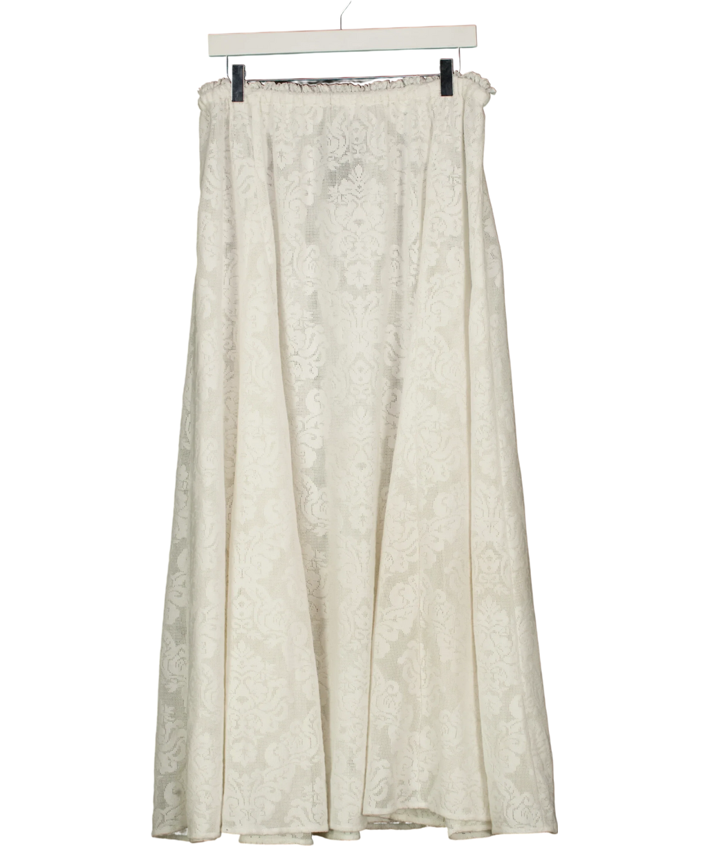 Bydee White Liora Maxi Skirt in Lumiere White, size UK S — back