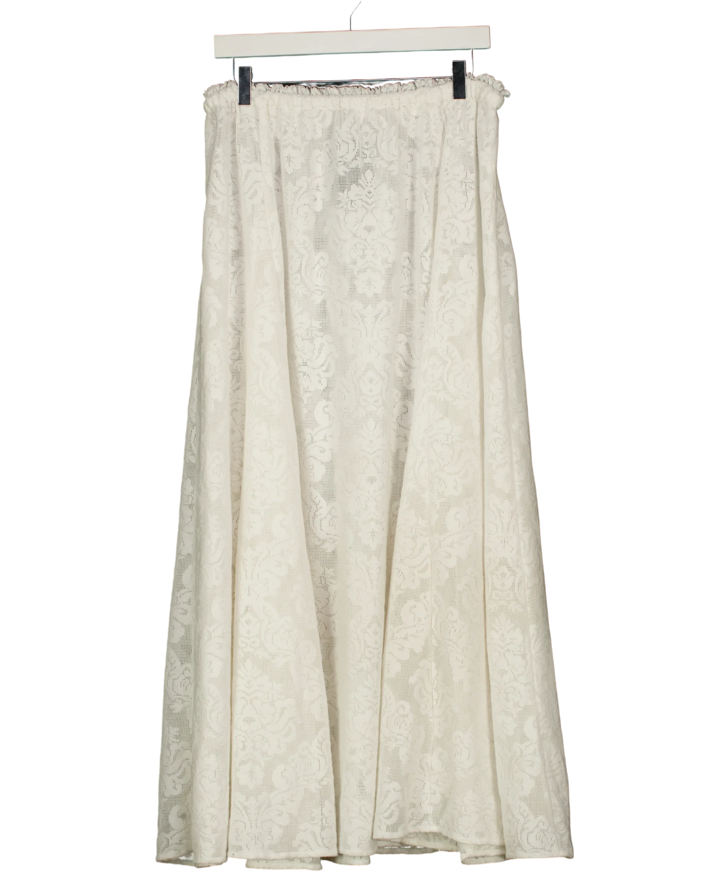 Bydee White Liora Maxi Skirt in Lumiere White, size UK S — back