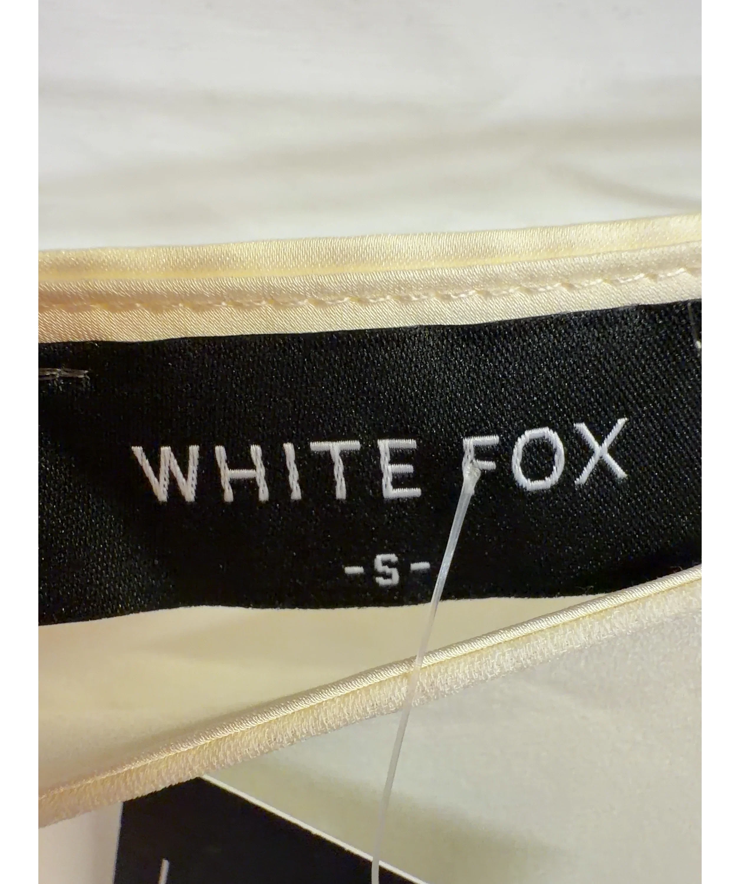 WHITE FOX Cream Wrap Maxi Skirt Cream, size UK S — detail