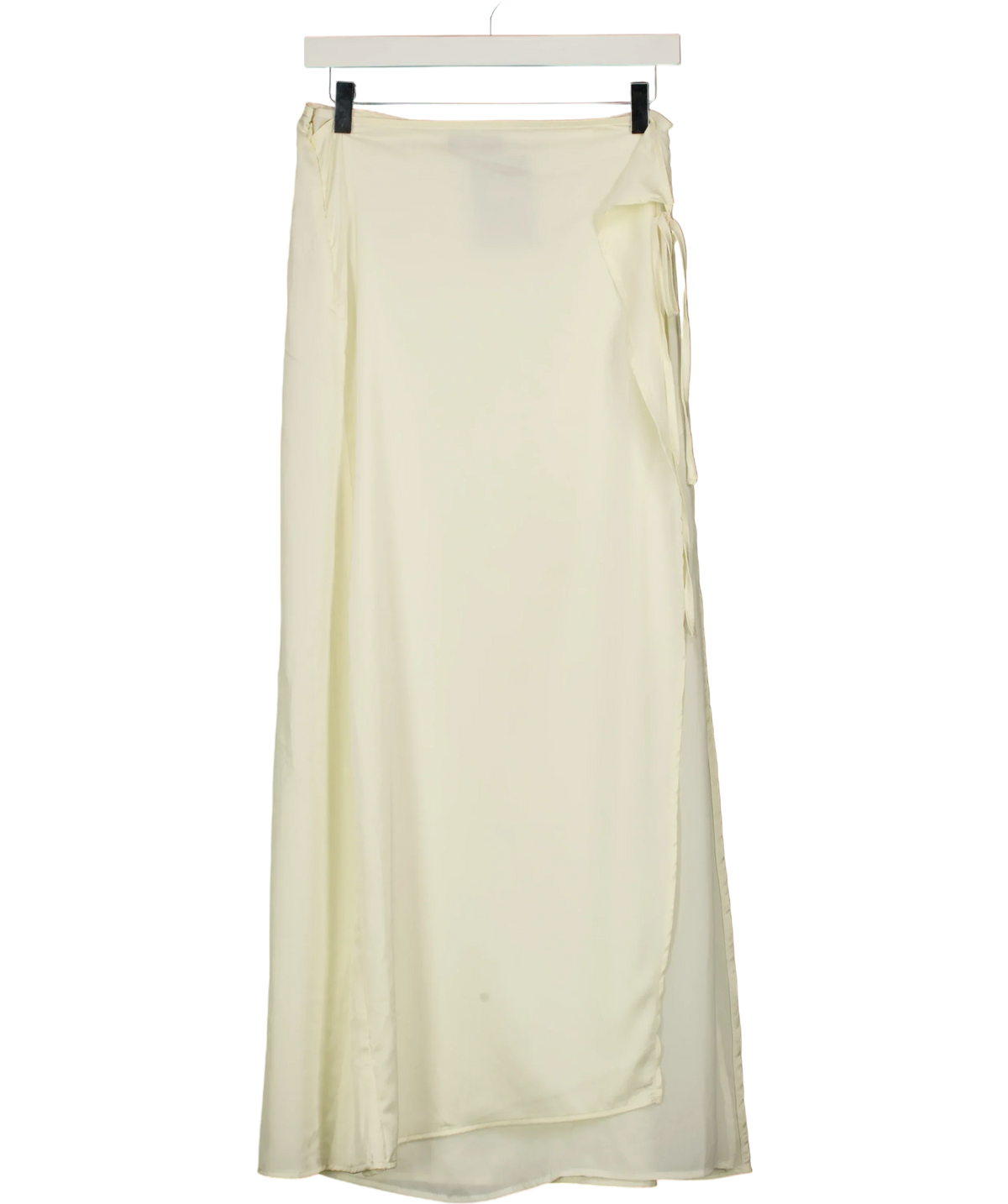 WHITE FOX Cream Wrap Maxi Skirt Cream, size UK S — front