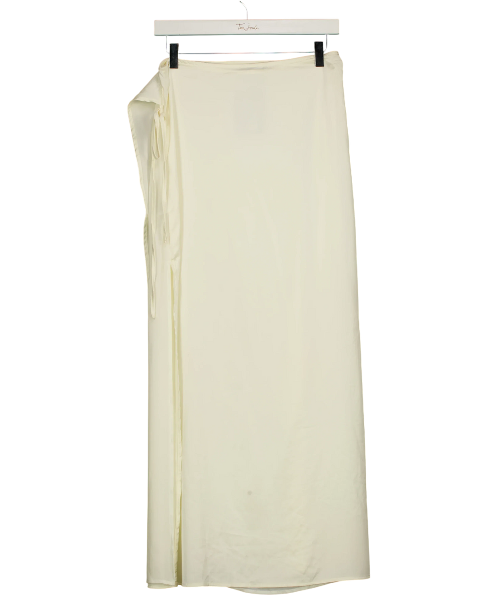 WHITE FOX Cream Wrap Maxi Skirt Cream, size UK S — back