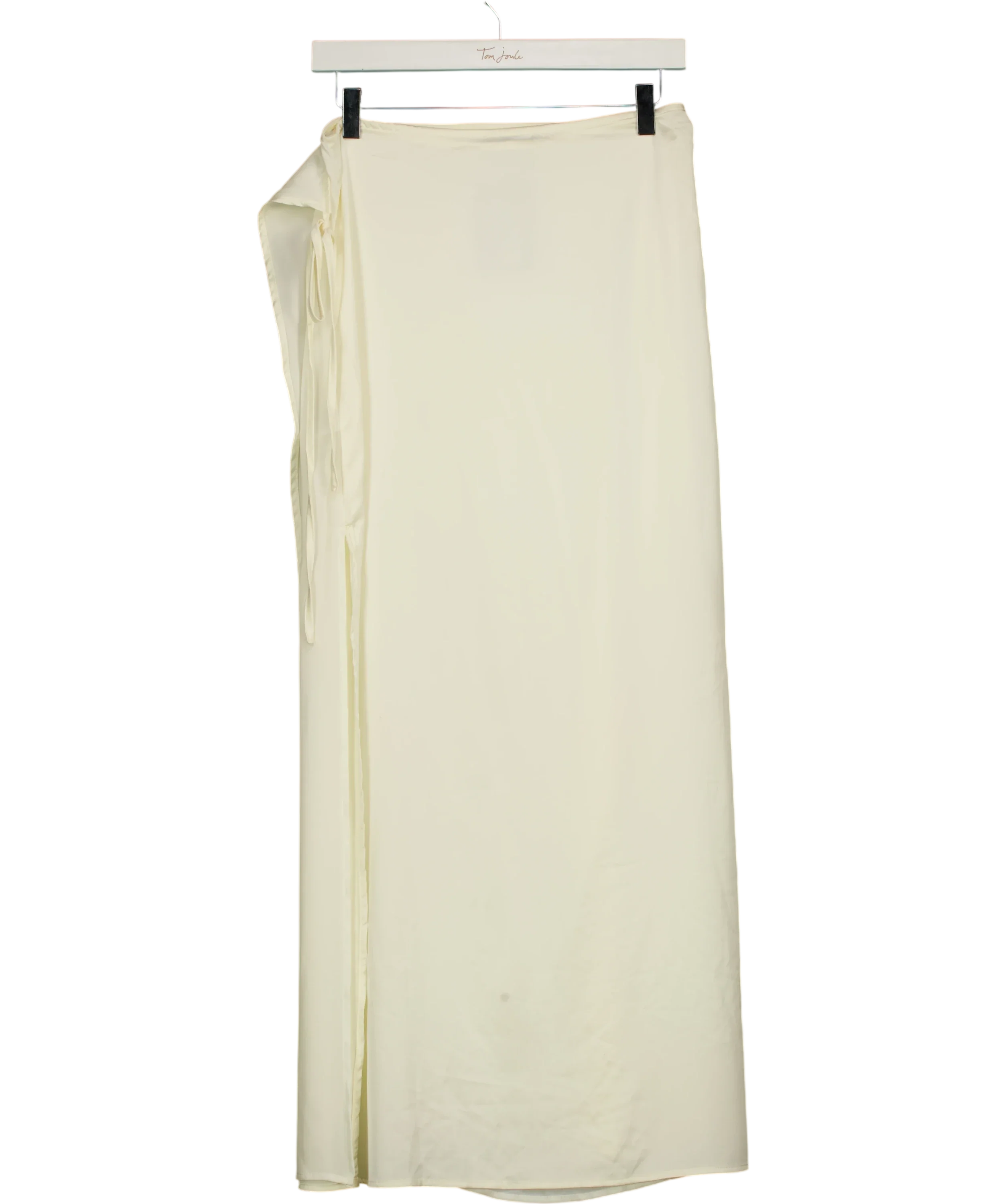 WHITE FOX Cream Wrap Maxi Skirt Cream, size UK S — back