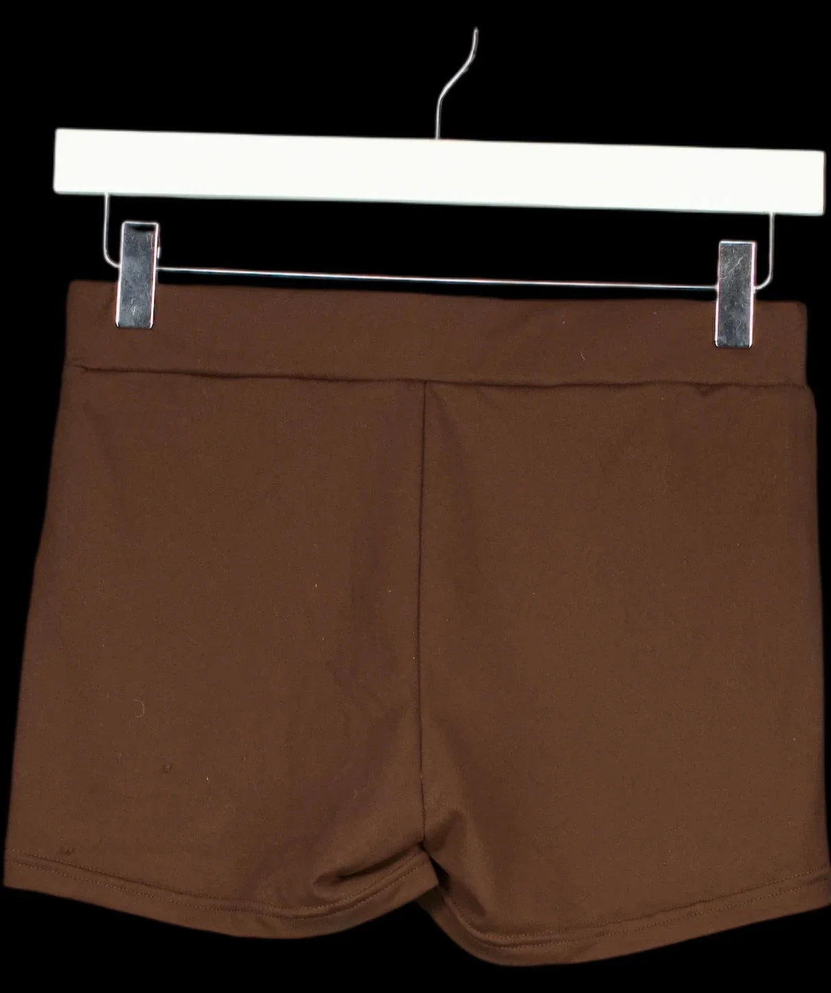 WHITE FOX Brown Studio COLLECTION Lila Booty Bike Shorts Chocolate BROWN, size UK S — label