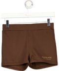 WHITE FOX Brown Studio COLLECTION Lila Booty Bike Shorts Chocolate BROWN, size UK S — front