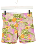 TORY BURCH SPORT Multicoloured Weightless Printed Bike Short in Gardenias, size UK S — front