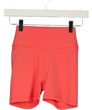 3E Coral Pink High-waisted Activewear Bike Shorts UK XS