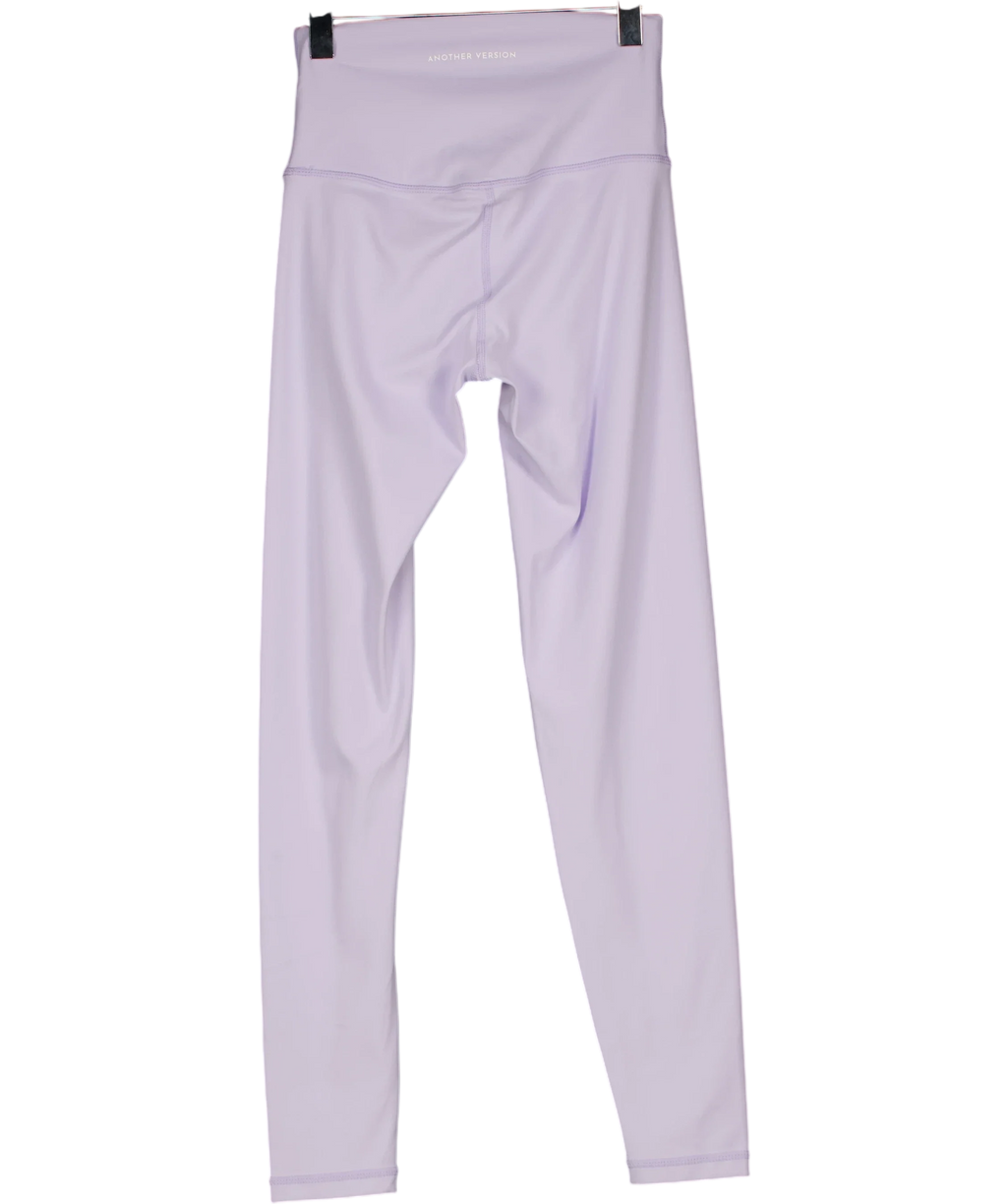Another Version Purple Lilac Purple High-Waisted Activewear Leggings, size UK S — back