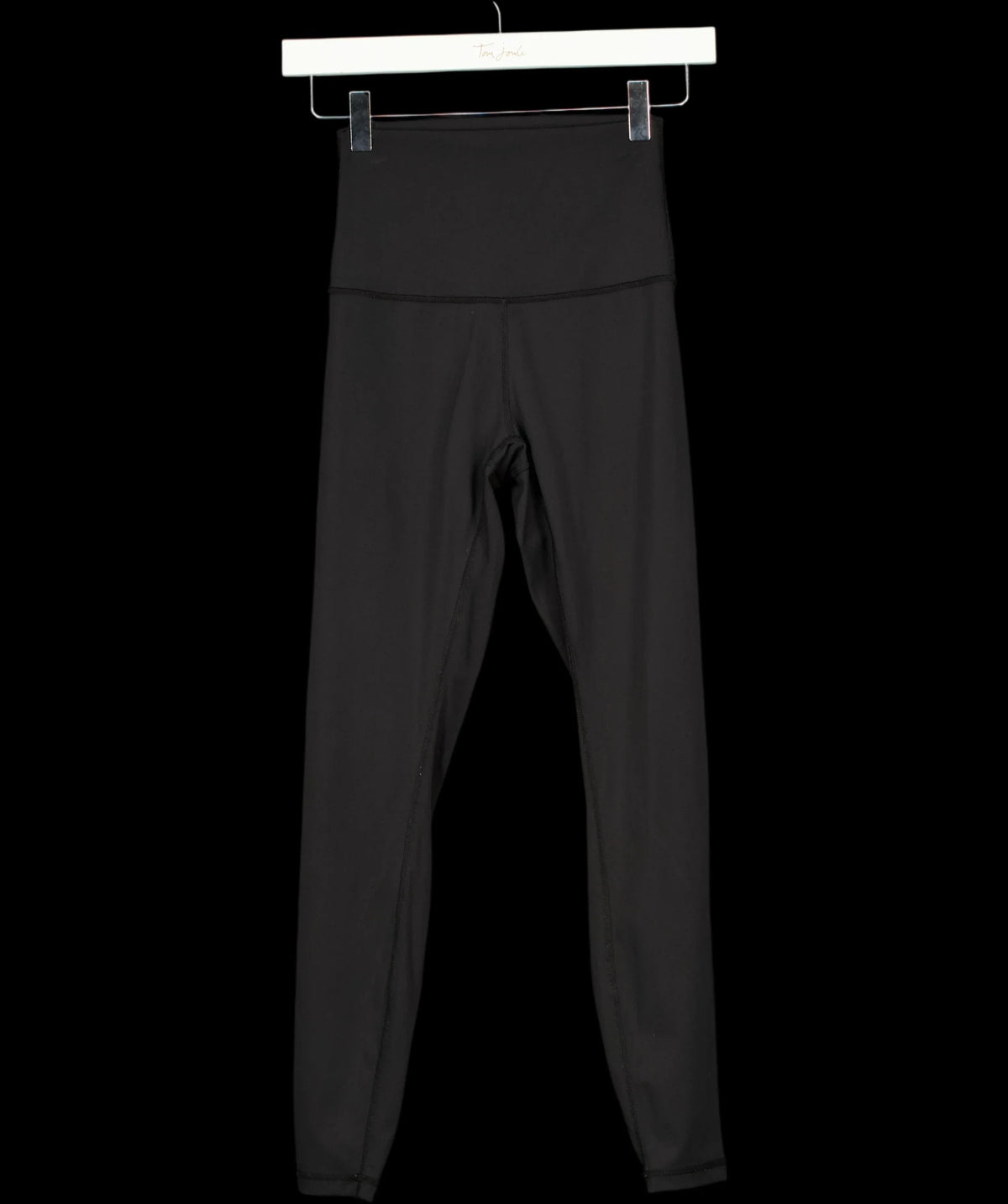 WANDERDOLL Black Black High-Waisted Performance Leggings, size UK XS — detail