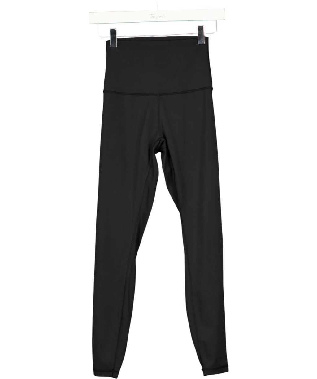 WANDERDOLL Black Black High-Waisted Performance Leggings, size UK XS — front