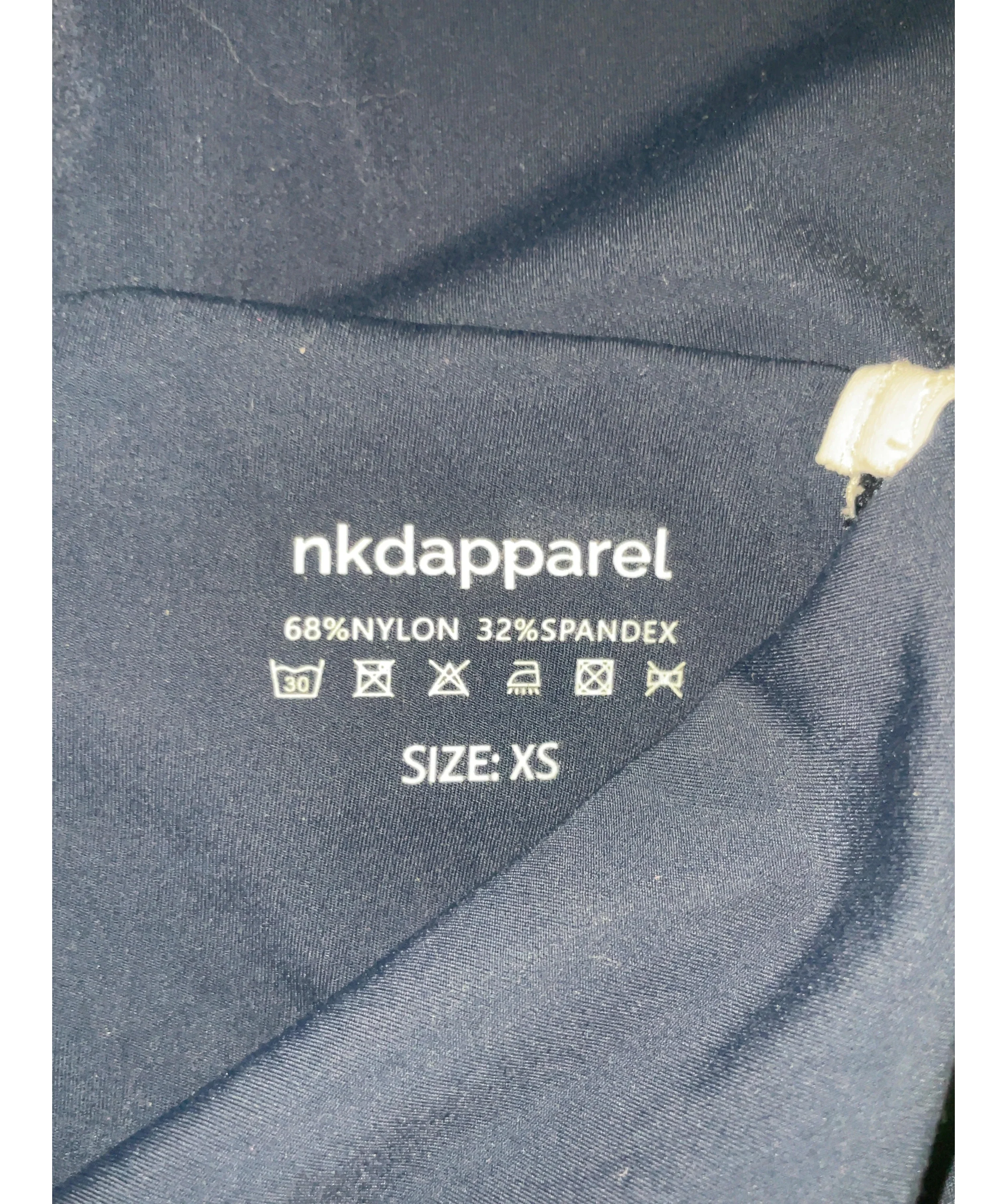 NKD Apparel navy Colour, size UK XS — label