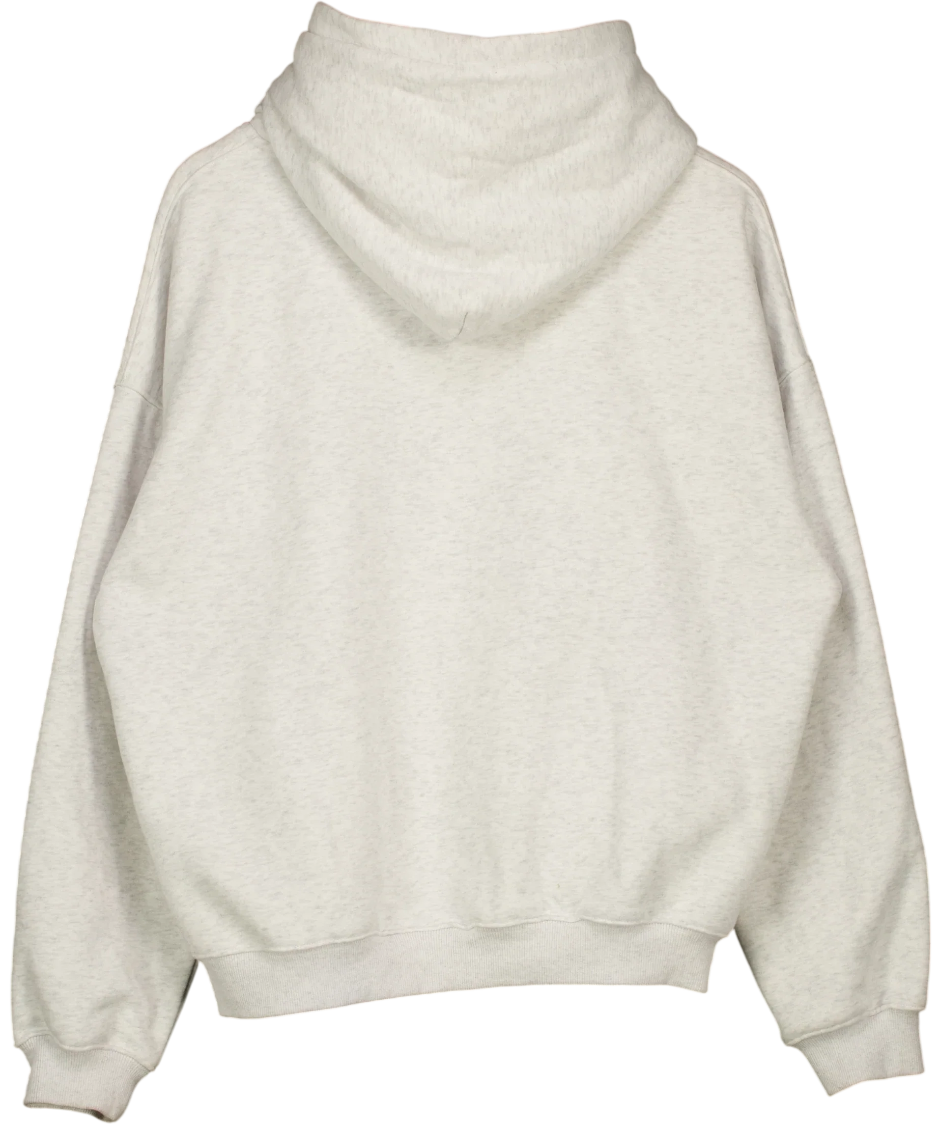 WELLBRICK Grey Grey Marl Green Graphic Logo Hoodie, size UK M — back