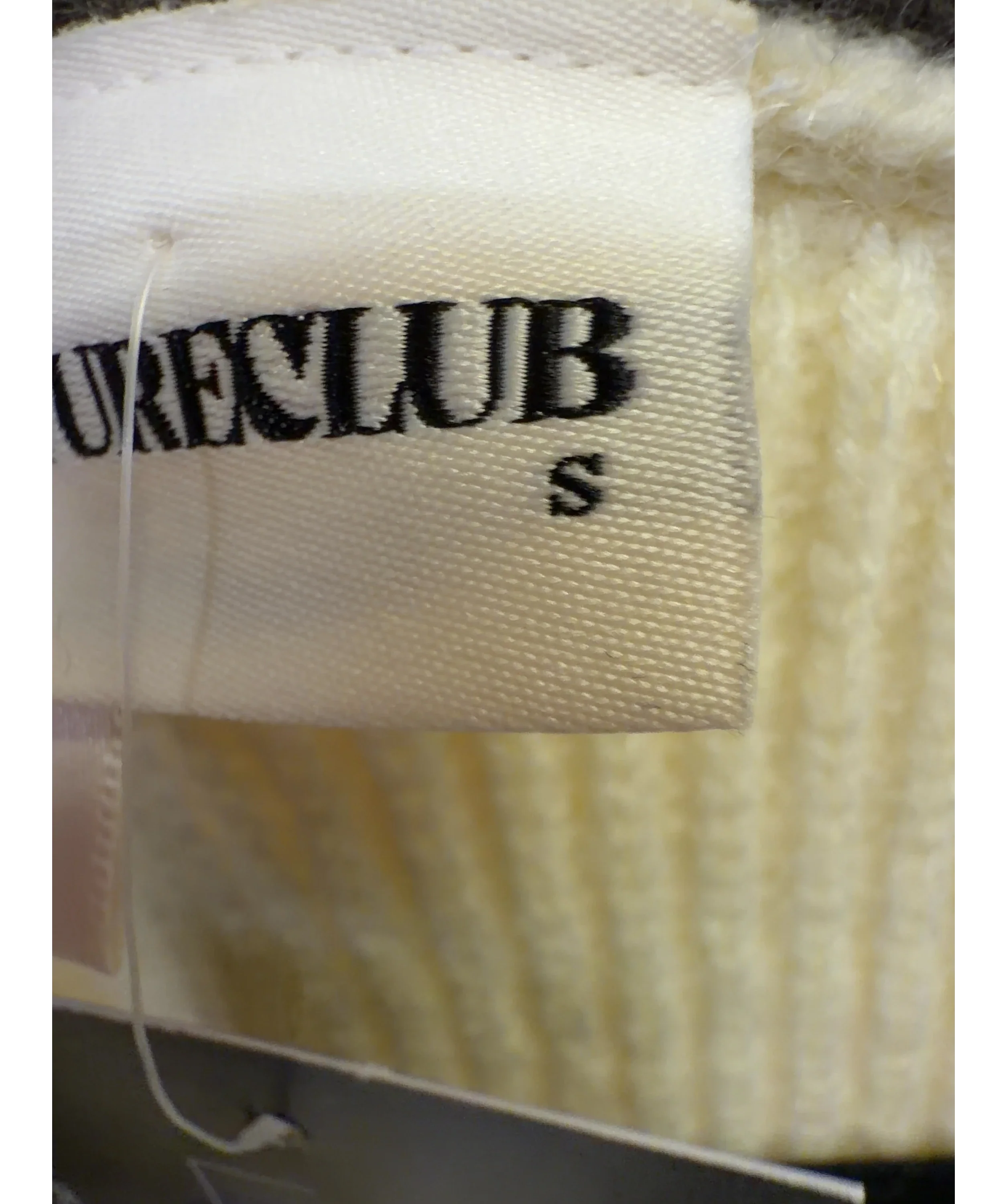 The Couture Club Cream Pastel Yellow V Neck Cricket Jumper, size UK S — care label