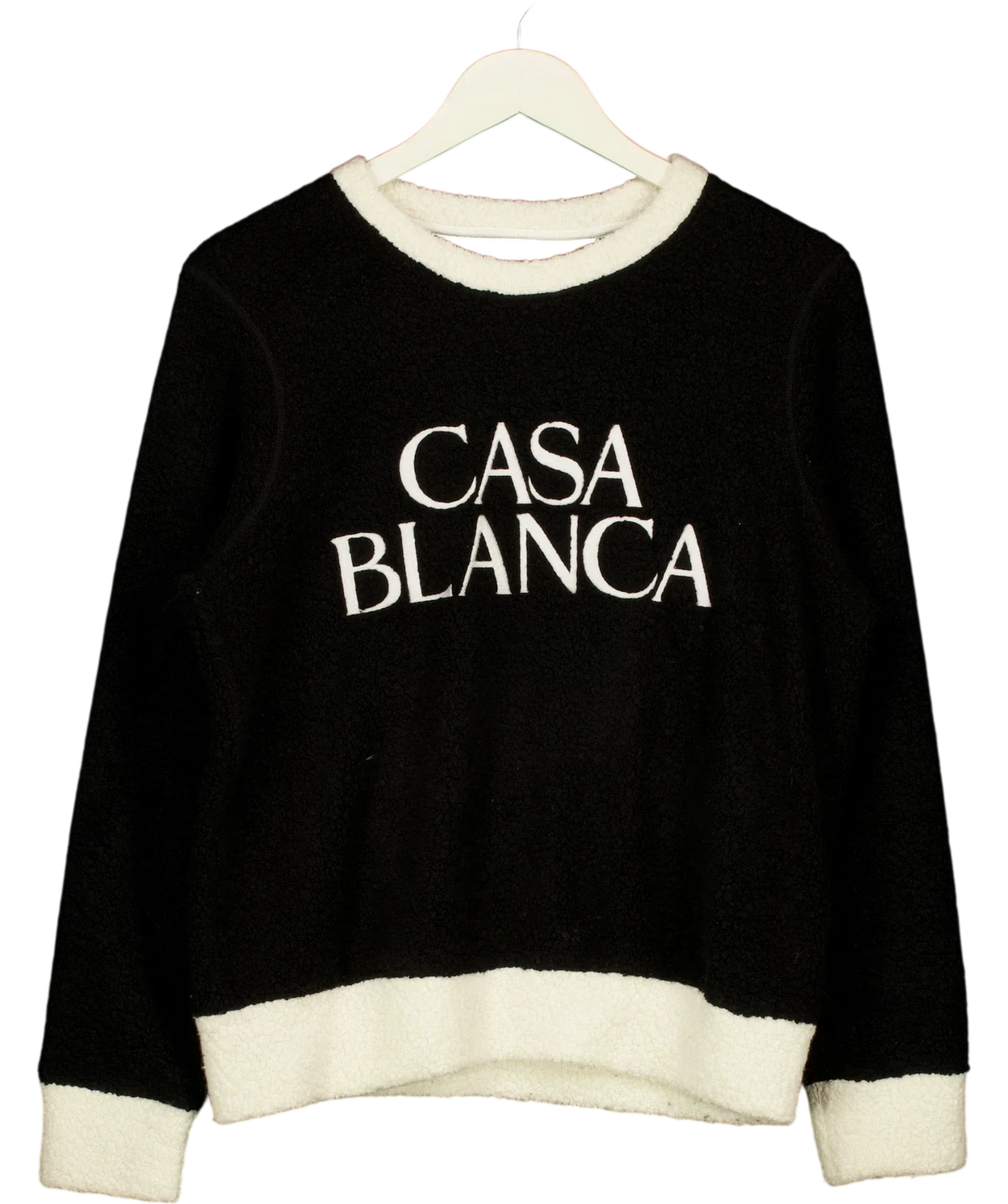 CasaBlanca Black Tennis Club Boucle Embroidered Jumper, size UK S — front