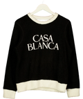 CasaBlanca Black Tennis Club Boucle Embroidered Jumper, size UK S — front